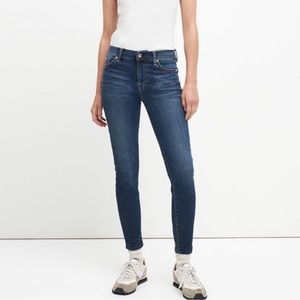 7 For All Mankind b(air) Denim The High Waist Ankle Skinny Jean Size 29